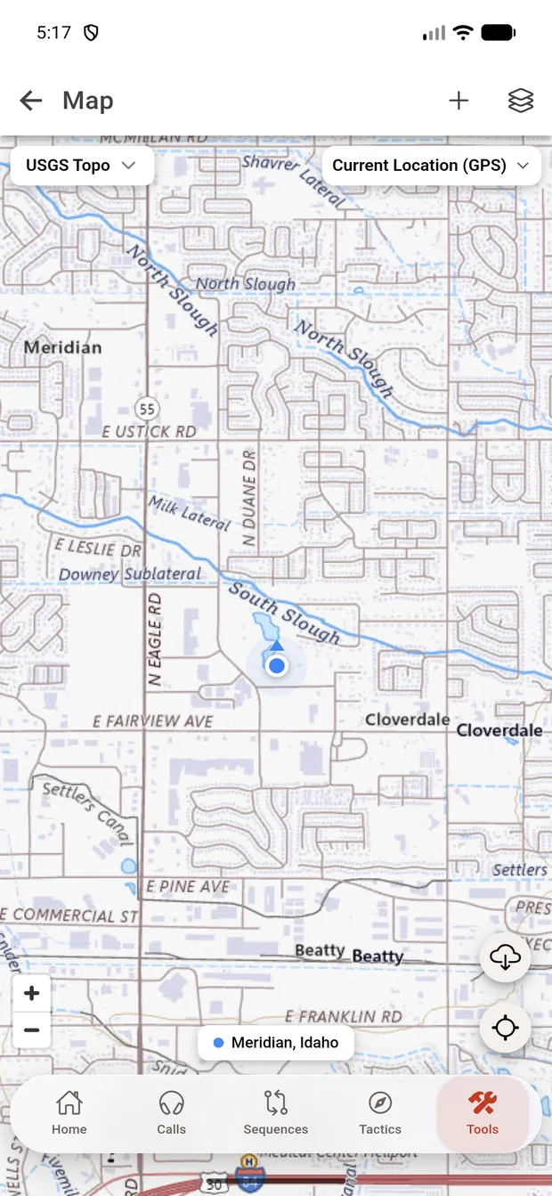 Offline MapLibre map with pins and basemaps