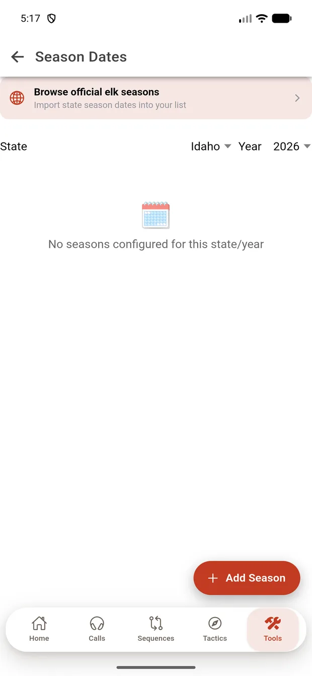 Official seasons