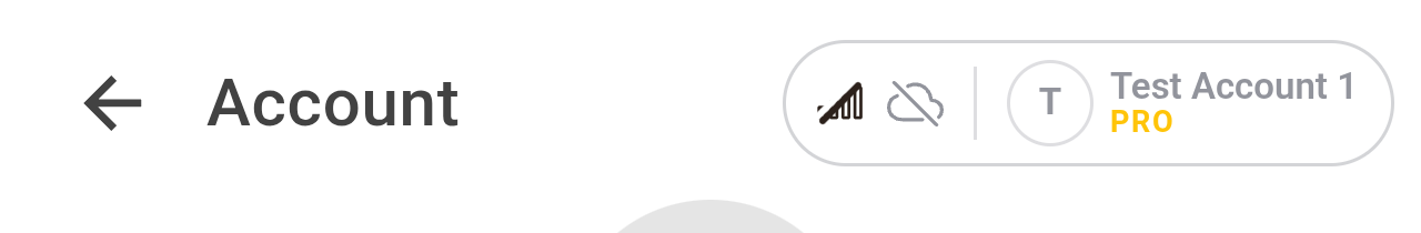 The ElkNut header showing a grey struck-through cloud beside the account name