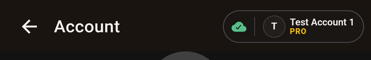 The ElkNut header in dark mode showing a green cloud with a checkmark